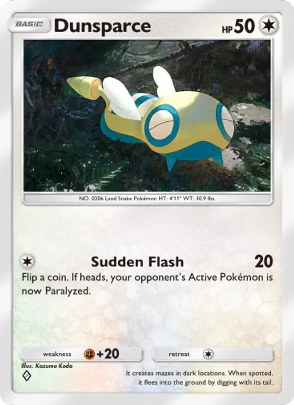 Dunsparce - Wisdom of Sea and Sky Pokemon Card