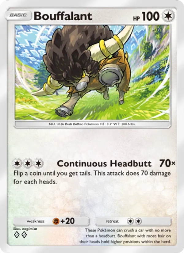 Bouffalant - Wisdom of Sea and Sky Pokemon Card