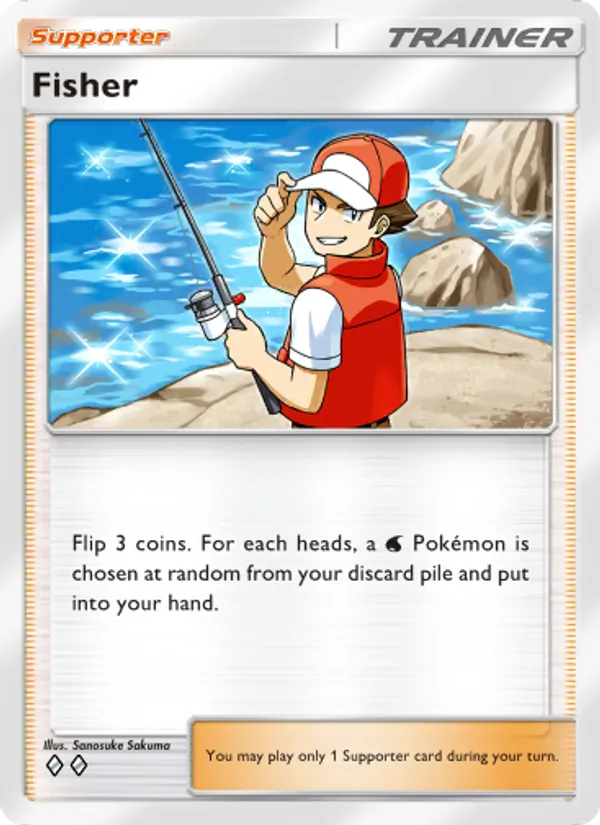 Fisher - Wisdom of Sea and Sky Pokemon Card