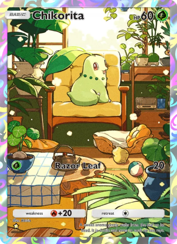 Chikorita - Wisdom of Sea and Sky Pokemon Card