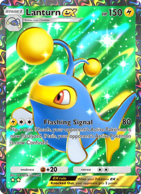 Lanturn ex - Wisdom of Sea and Sky Pokemon Card