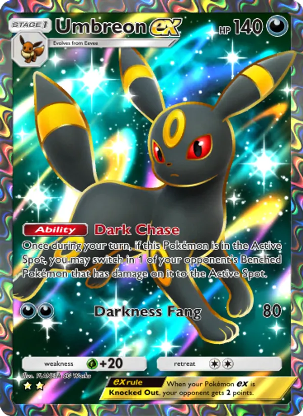 Umbreon ex - Wisdom of Sea and Sky Pokemon Card