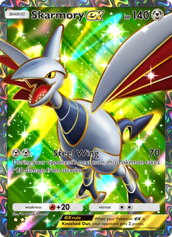 Skarmory ex - Wisdom of Sea and Sky Pokemon Card