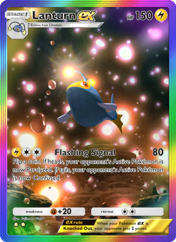 Lanturn ex - Wisdom of Sea and Sky Pokemon Card
