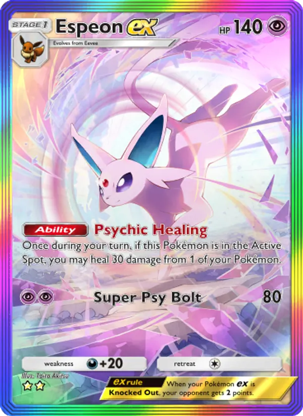 Espeon ex - Wisdom of Sea and Sky Pokemon Card