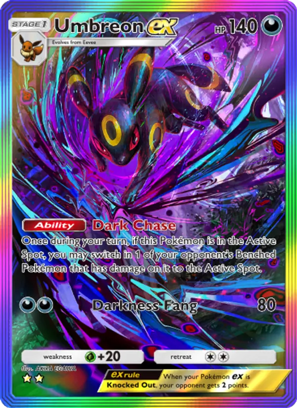 Umbreon ex - Wisdom of Sea and Sky Pokemon Card