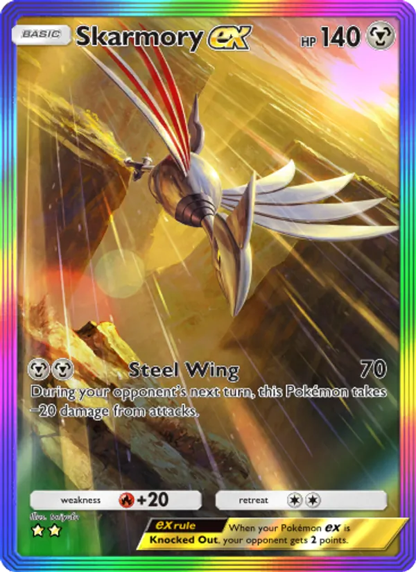 Skarmory ex - Wisdom of Sea and Sky Pokemon Card