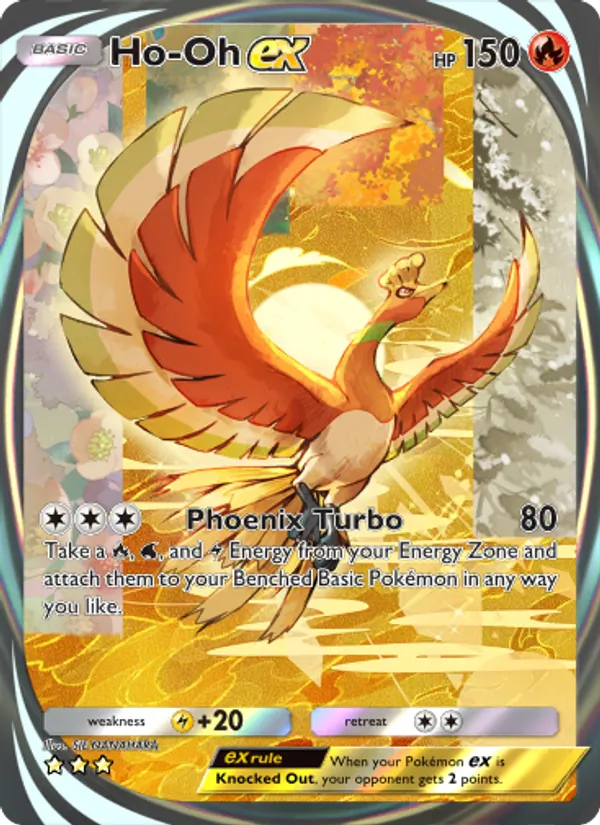 Ho-Oh ex - Wisdom of Sea and Sky Pokemon Card