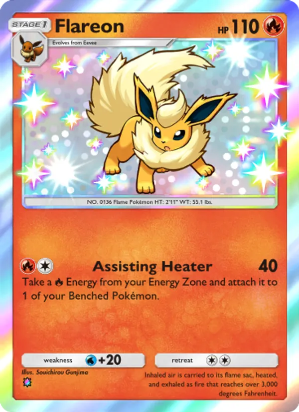 Flareon - Wisdom of Sea and Sky Pokemon Card