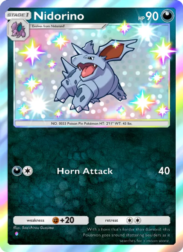 Nidorino - Wisdom of Sea and Sky Pokemon Card