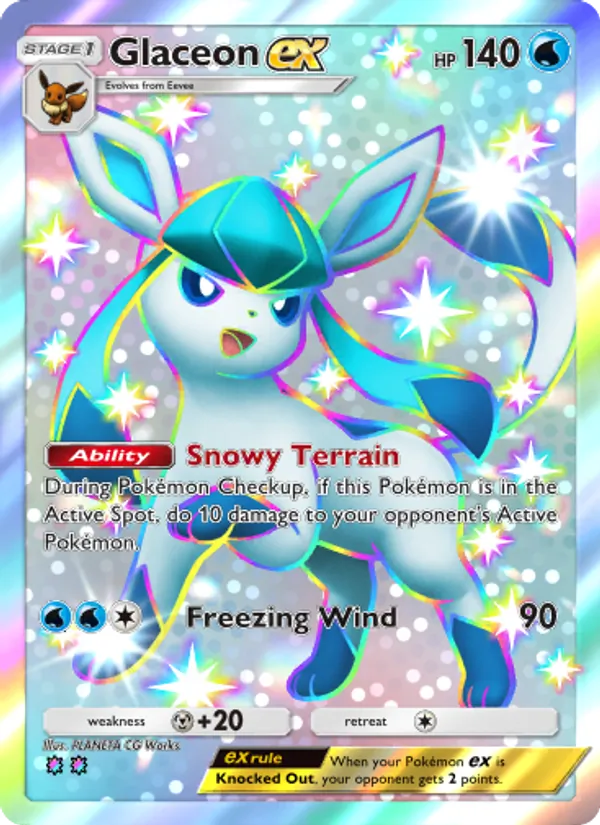 Glaceon ex - Wisdom of Sea and Sky Pokemon Card