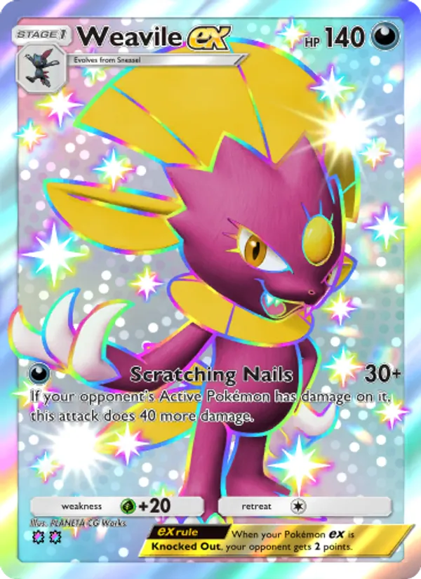 Weavile ex - Wisdom of Sea and Sky Pokemon Card