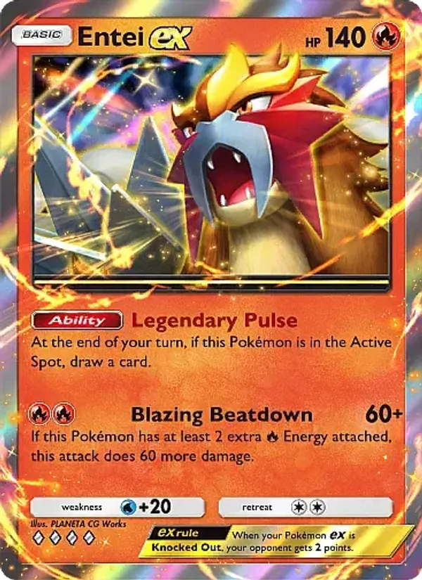 Entei ex - Secluded Springs Pokemon Card