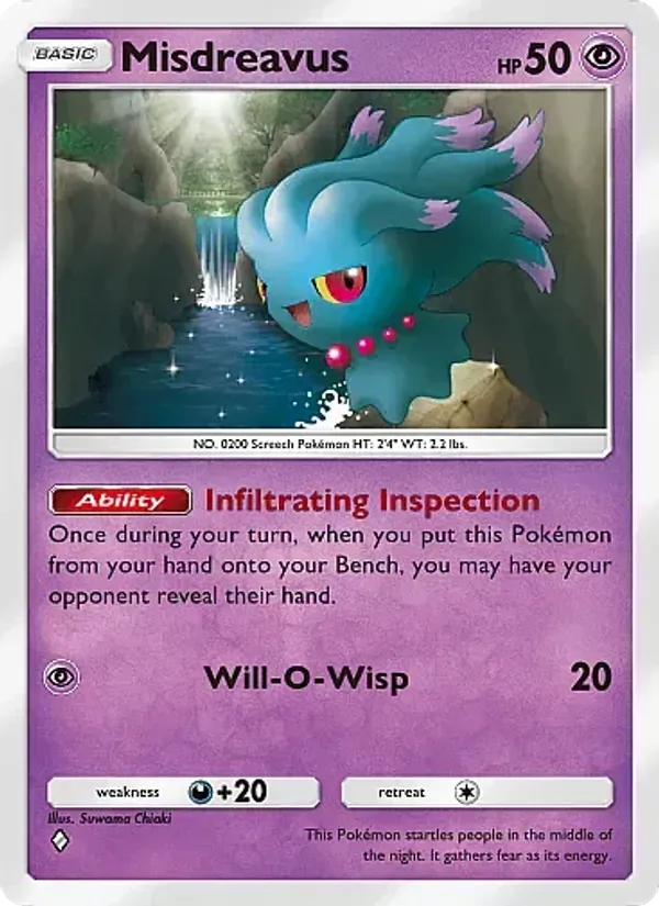 Misdreavus - Secluded Springs Pokemon Card