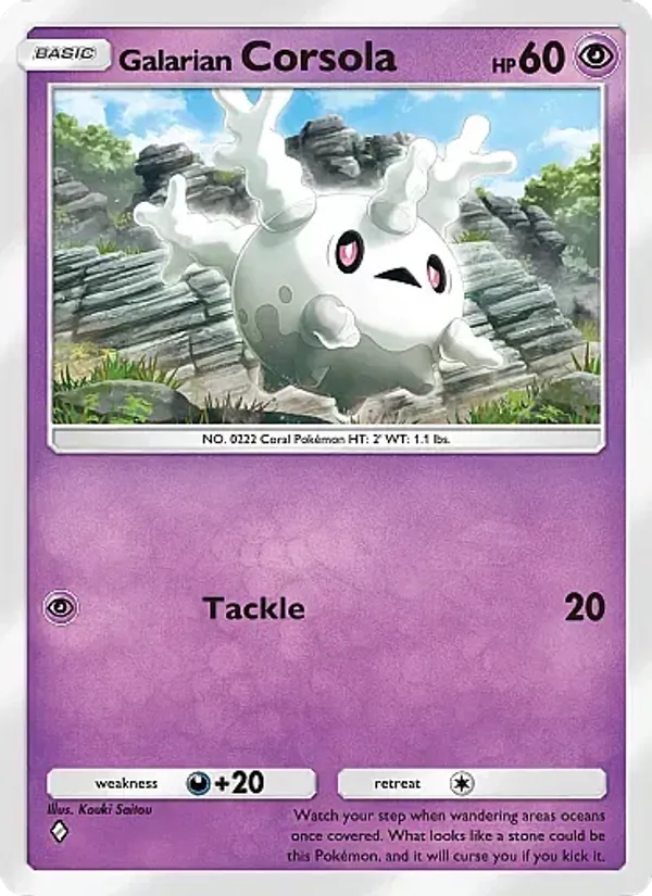 Galarian Corsola - Secluded Springs Pokemon Card