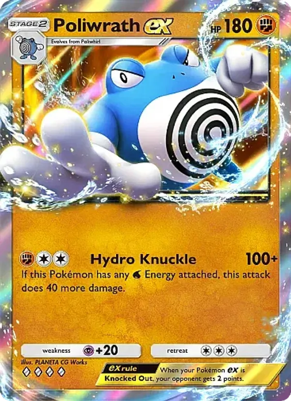Poliwrath ex - Secluded Springs Pokemon Card