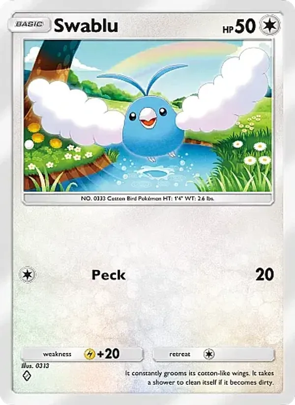 Swablu - Secluded Springs Pokemon Card