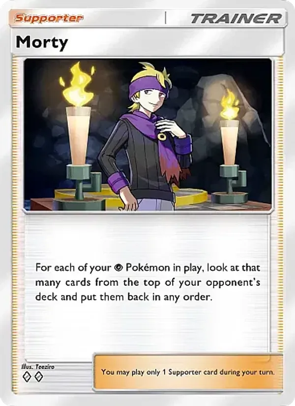 Morty - Secluded Springs Pokemon Card