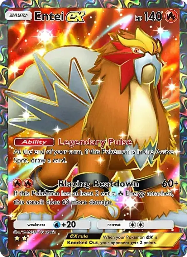 Entei ex - Secluded Springs Pokemon Card