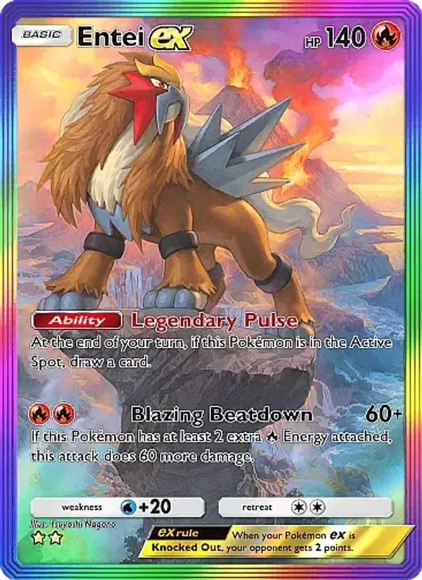 Entei ex - Secluded Springs Pokemon Card