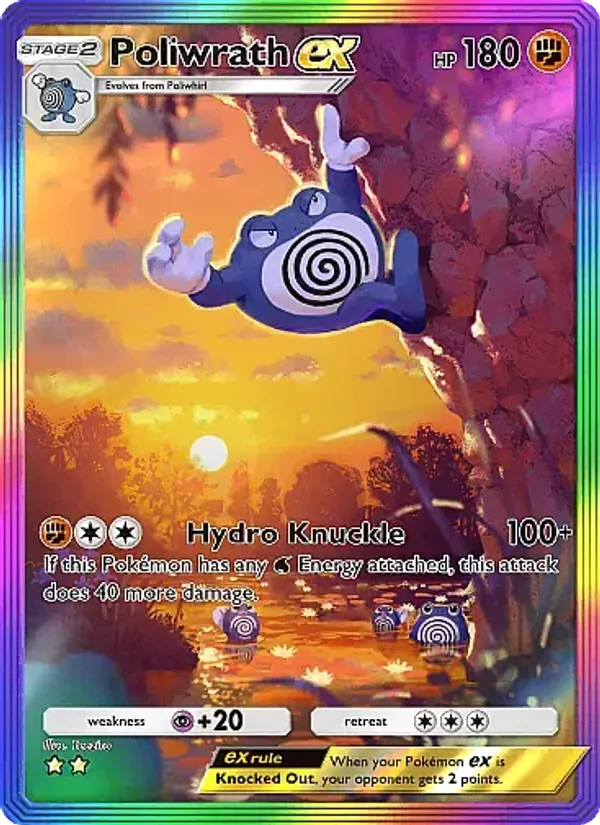 Poliwrath ex - Secluded Springs Pokemon Card