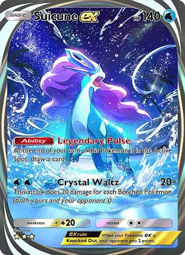 Suicune ex - Secluded Springs Pokemon Card