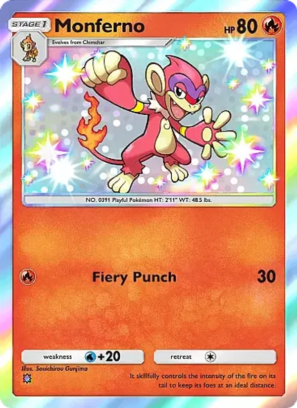 Monferno - Secluded Springs Pokemon Card