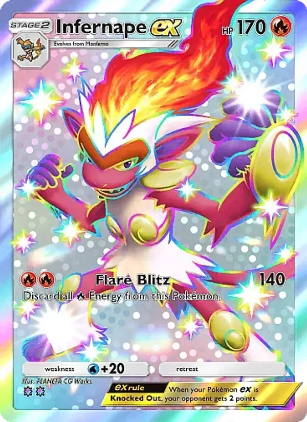Infernape ex - Secluded Springs Pokemon Card