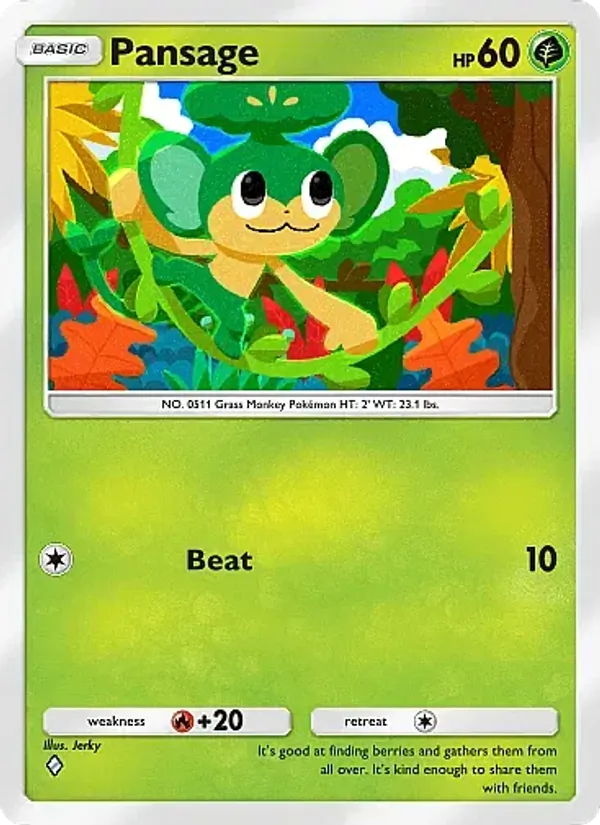 Pansage - Mega Rising Pokemon Card
