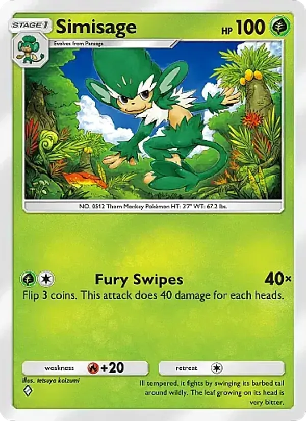 Simisage - Mega Rising Pokemon Card