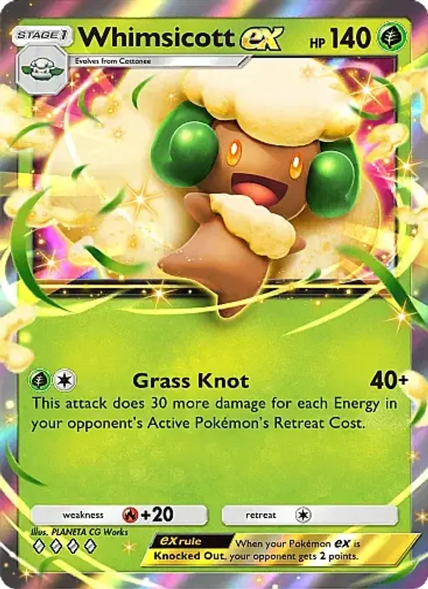 Whimsicott ex - Mega Rising Pokemon Card