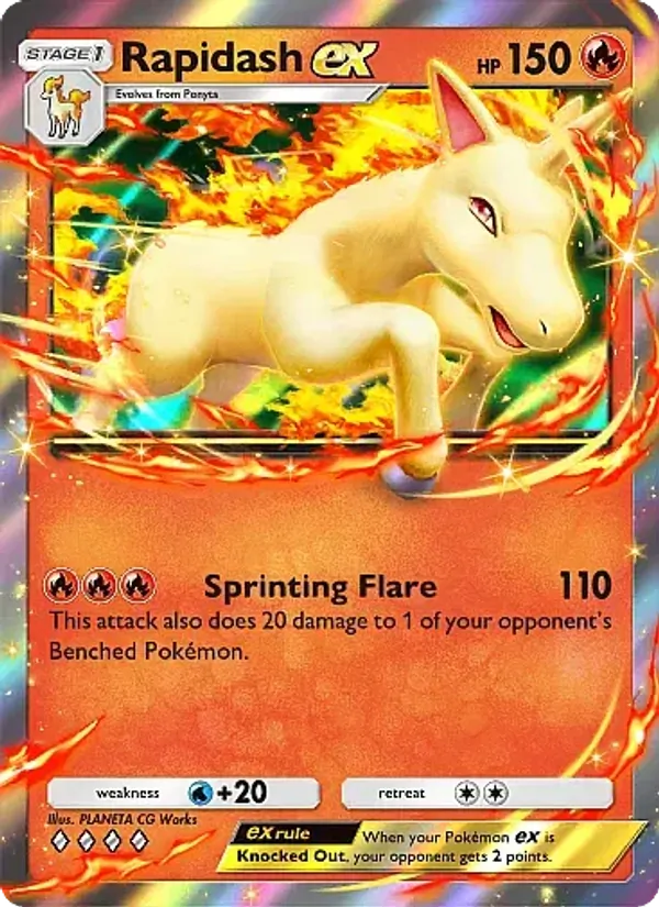 Rapidash ex - Mega Rising Pokemon Card