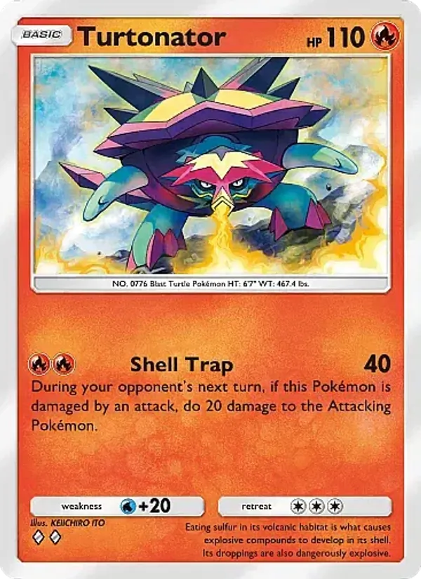 Turtonator - Mega Rising Pokemon Card