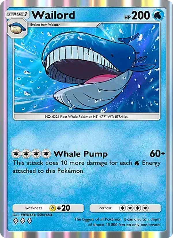 Wailord - Mega Rising Pokemon Card