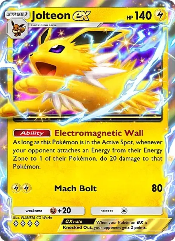 Jolteon ex - Mega Rising Pokemon Card