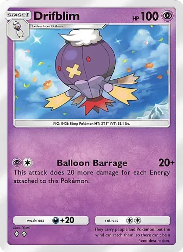 Drifblim - Mega Rising Pokemon Card