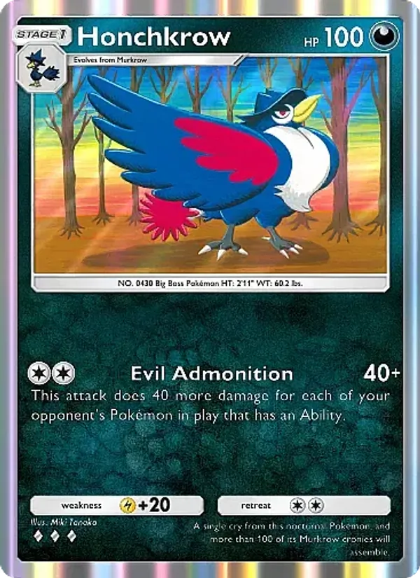 Honchkrow - Mega Rising Pokemon Card