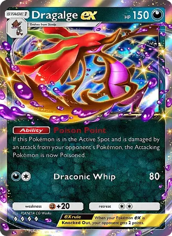 Dragalge ex - Mega Rising Pokemon Card