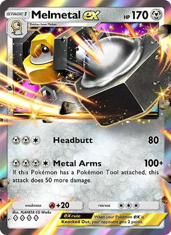 Melmetal ex - Mega Rising Pokemon Card