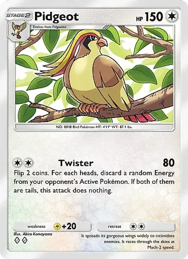 Pidgeot - Mega Rising Pokemon Card