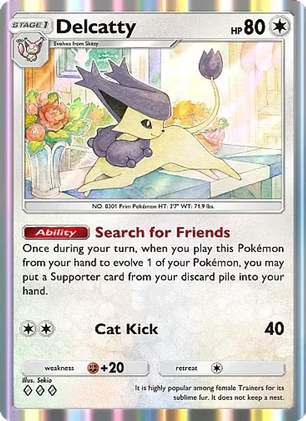 Delcatty - Mega Rising Pokemon Card