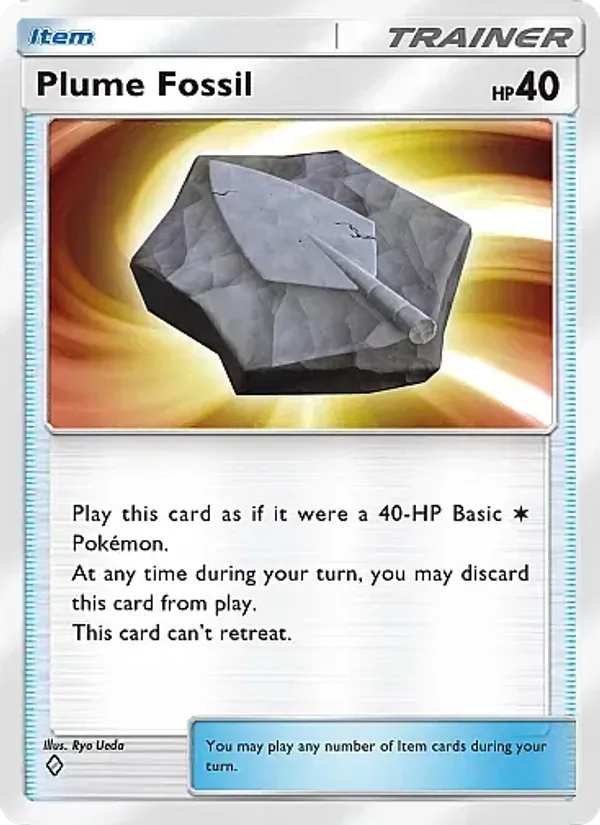 Plume Fossil - Mega Rising Pokemon Card