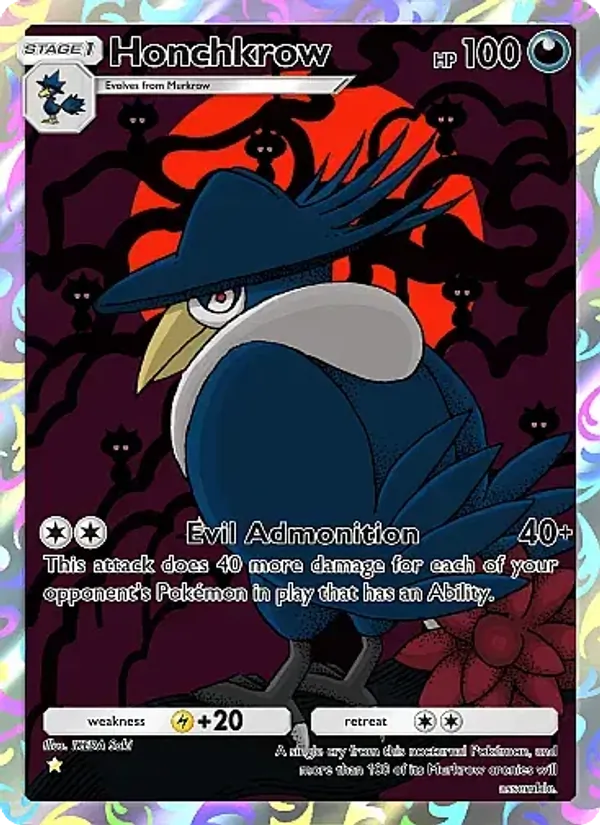 Honchkrow - Mega Rising Pokemon Card
