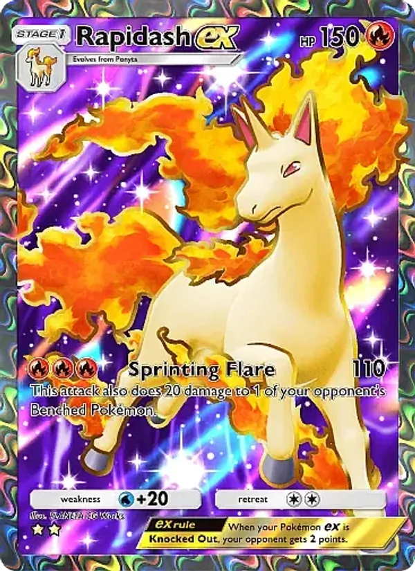 Rapidash ex - Mega Rising Pokemon Card