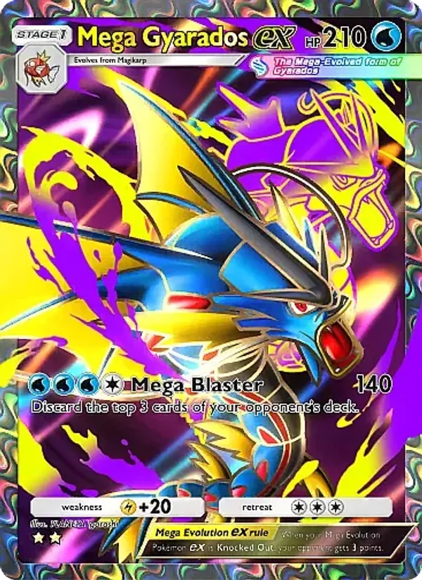 Mega Gyarados ex - Mega Rising Pokemon Card