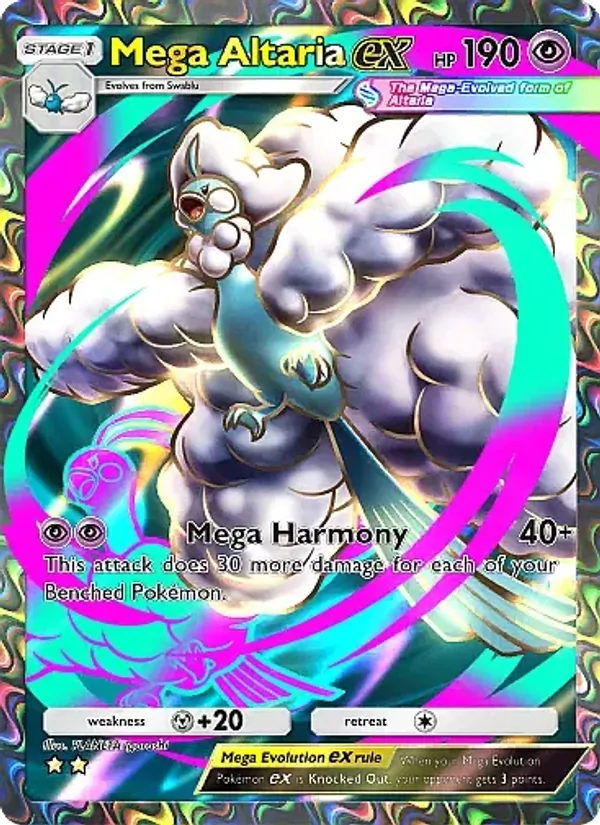 Mega Altaria ex - Mega Rising Pokemon Card
