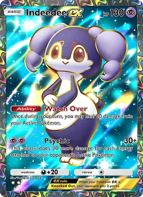 Indeedee ex - Mega Rising Pokemon Card