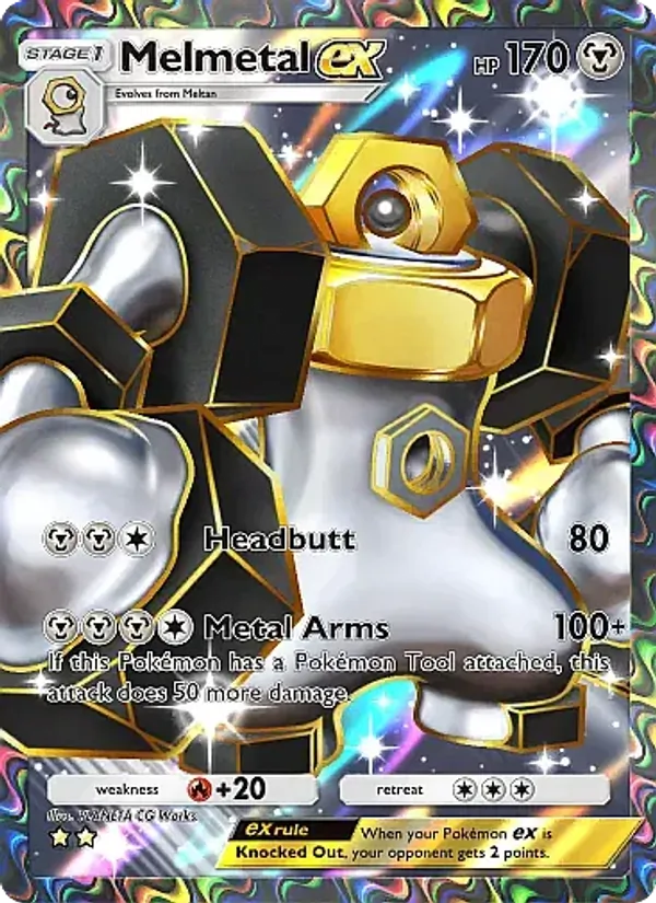 Melmetal ex - Mega Rising Pokemon Card
