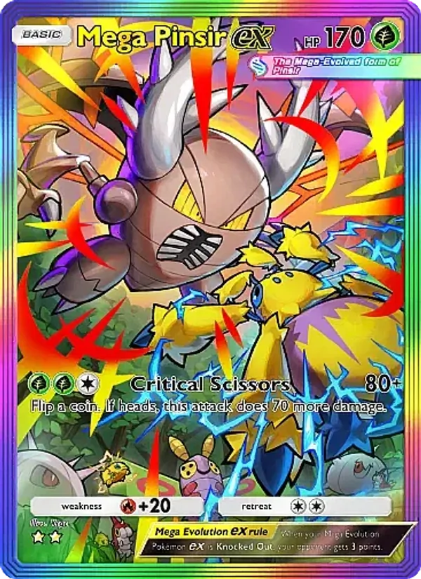 Mega Pinsir ex - Mega Rising Pokemon Card