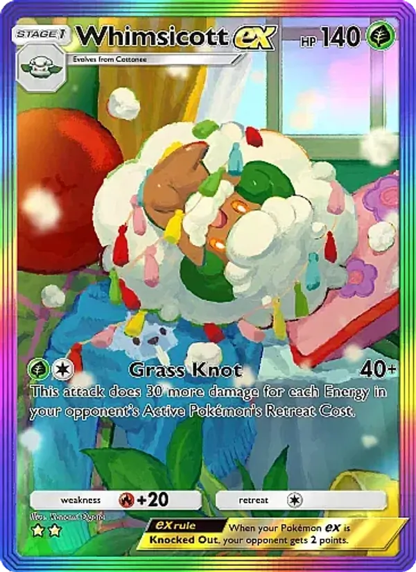 Whimsicott ex - Mega Rising Pokemon Card
